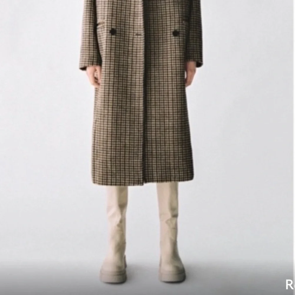 Zara lug boot ecru chunky boots combat cream color - Picture 3 of 8